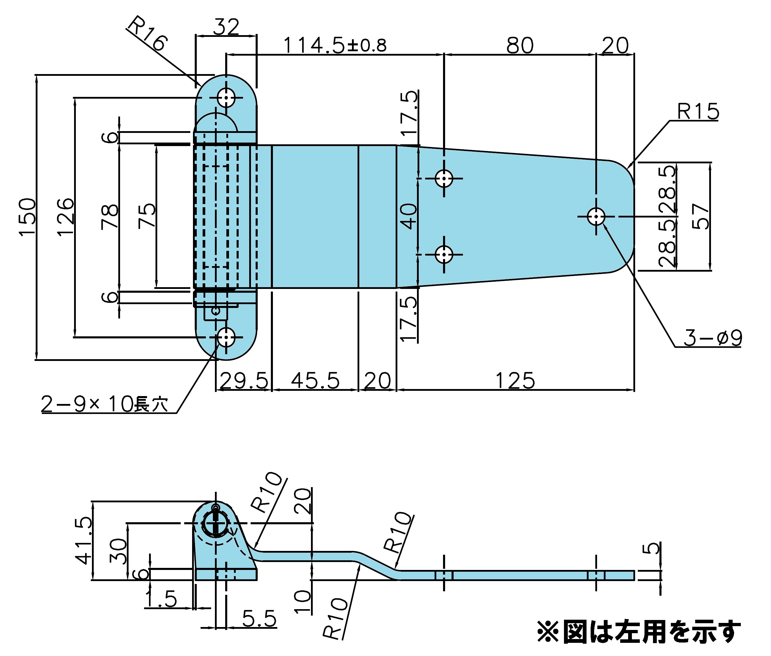 ＪＢ ステンレス バン扉蝶番 リヤー用 小 Ｌ｜製品情報｜日本ボデーパーツ工業株式会社